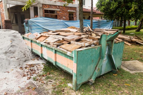 Furniture collection van ready for sofa removal in a London street