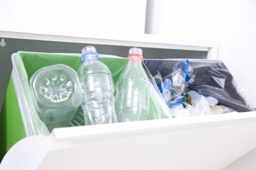 Bulky waste and household rubbish prepared for collection in London