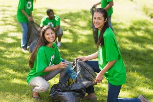 Collection crew handling a scheduled rubbish clearance