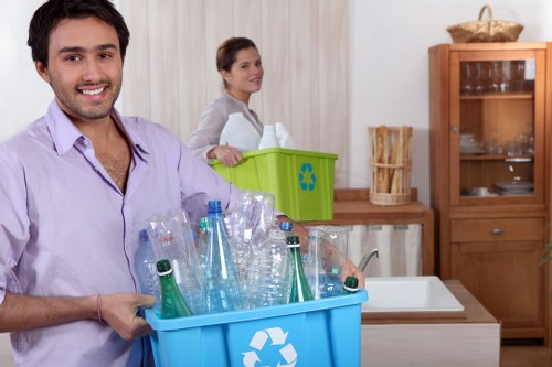 Furniture and general waste being cleared from a London property