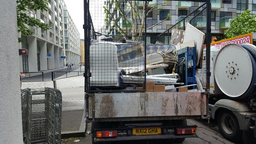 Professional furniture removal from a London flat with access challenges
