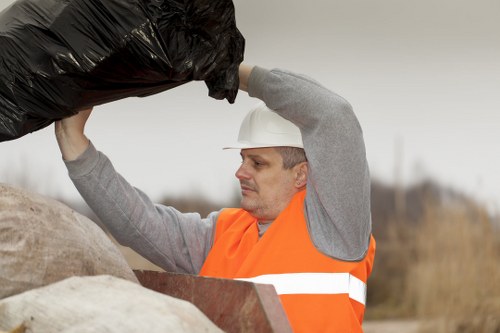 Professional litter removal for a residential estate in London